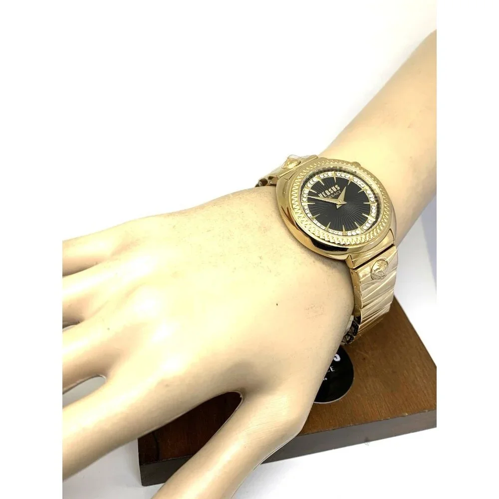 Versus by Versace Women's Watch VSPHF2421 Black Dial Gold Stainless Steel 38mm